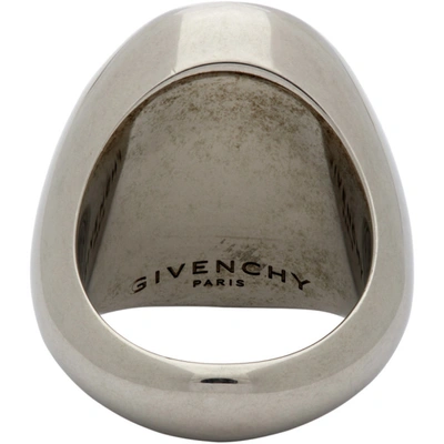 Shop Givenchy Silver Chain Chevalier Ring In 723-antic S