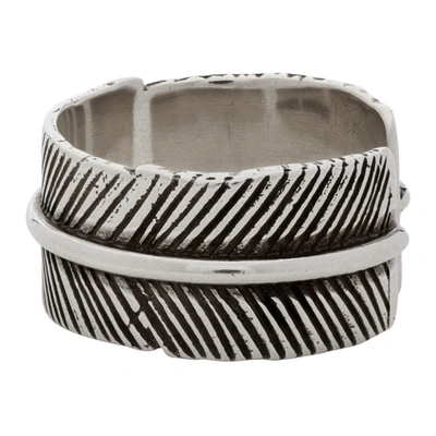 Shop Isabel Marant Silver Feather Ring In Silver 08si