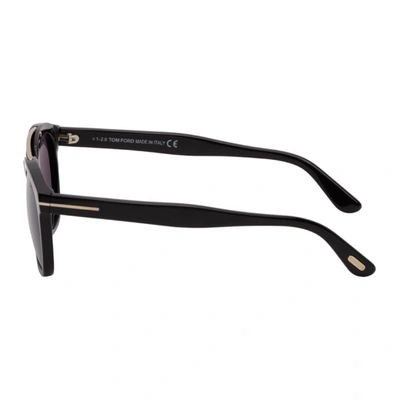 Shop Tom Ford Black Holt Sunglasses In 01a Black