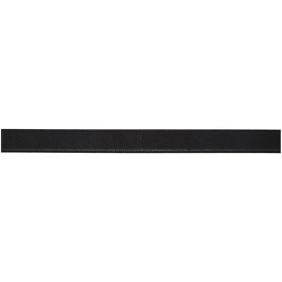 Shop Saint Laurent Black Lambskin Monogram Belt In 1000 Black