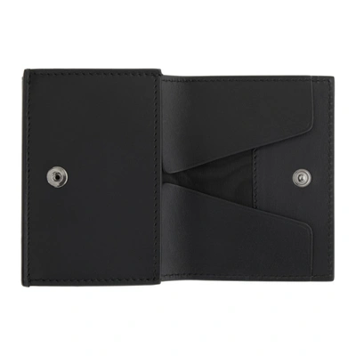 Shop Givenchy Black & White Refracted Logo Compact Wallet In 004-black/w