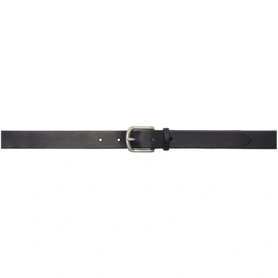 Shop Maximum Henry Black & Silver Slim Standard Belt In Black Silvr