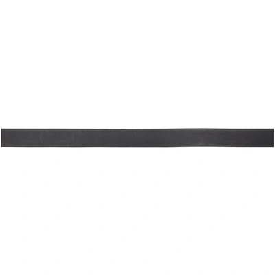 Shop Maximum Henry Black & Silver Slim Standard Belt In Black Silvr