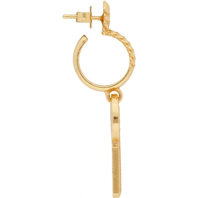 Shop Emanuele Bicocchi Gold Palm Key Earring