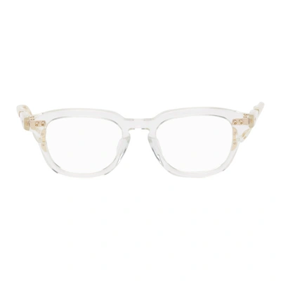 Shop Dita Transparent Lineus Glasses In Crystalgld