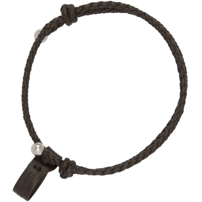 Shop Bottega Veneta Brown Braided Bracelet In 2135 Fonden