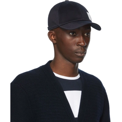 Shop Thom Browne Navy Six Panel Cap In 415 Navy