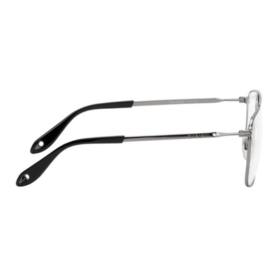 Shop Givenchy Gunmetal Aviator Glasses In 0kj1 Dkruth