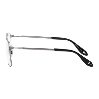 Shop Givenchy Gunmetal Aviator Glasses In 0kj1 Dkruth