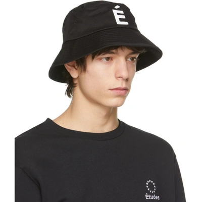 Shop Etudes Studio Black Training Patch Bucket Hat