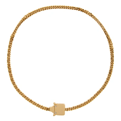 Shop Alyx Gold Mini Cubix Chain Necklace In Gold Shiny 14539918