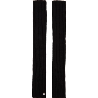 Shop Rick Owens Black New Wool Arm Warmers In 09 Blk