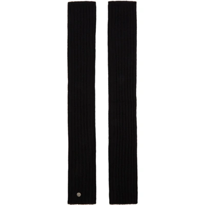 Shop Rick Owens Black New Wool Arm Warmers In 09 Blk