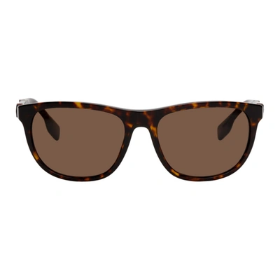 Shop Burberry Tortoiseshell Square Sunglasses In 300273 Hava