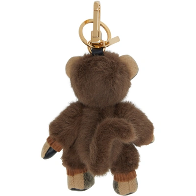 Shop Burberry Beige Monkey Costume Thomas Keychain In Arch Beige