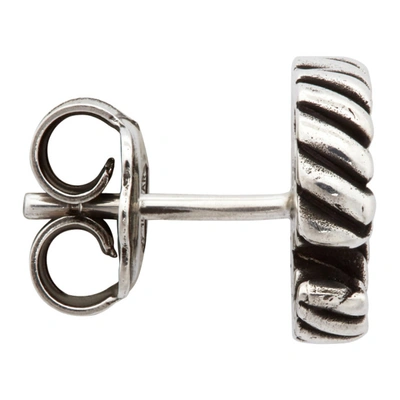 Shop Gucci Silver Gg Marmont Stud Earrings