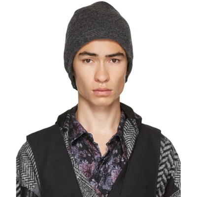 Shop Engineered Garments Grey Wool Knit Beanie In Mp015 Grey