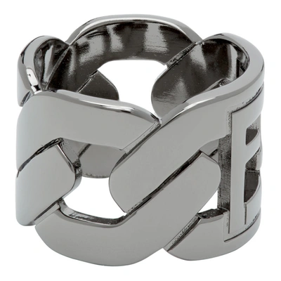 Shop Fendi Black 'forever ' Chain Ring In F01lk Ruten