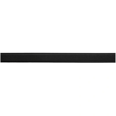 Shop Saint Laurent Black Laquered Monogramme Belt In 1000 Black
