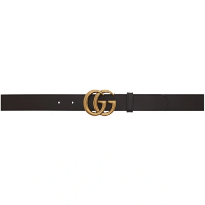 Shop Gucci Brown Gg Marmont Belt In 2145 Cocoa