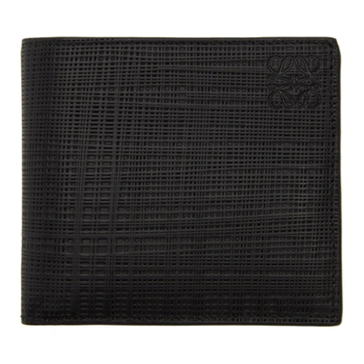 Shop Loewe Black Linen Bifold Wallet In 1100 Black