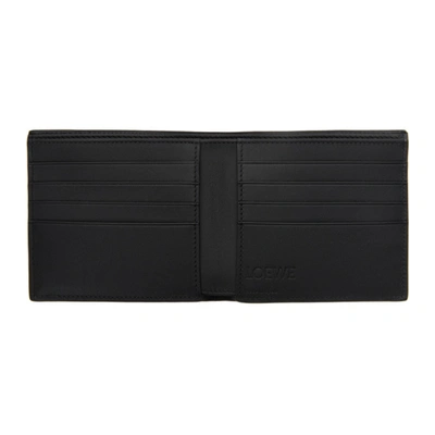 Shop Loewe Black Linen Bifold Wallet In 1100 Black