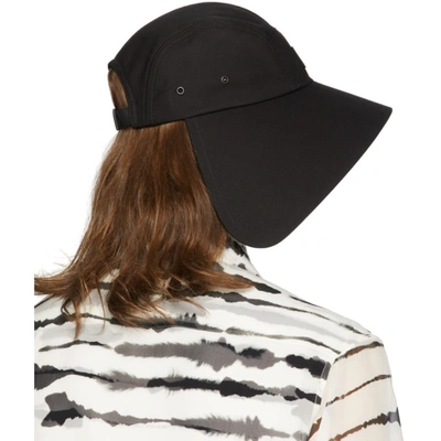 Shop Burberry Black Cotton Bonnet Hat