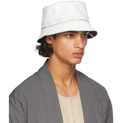 Shop Visvim White Dome Flap Hat