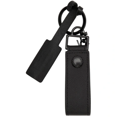 Shop Saint Laurent Black Monogramme Keychain In 1000 Black