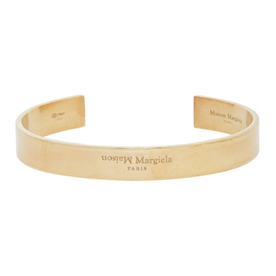 Shop Maison Margiela Gold Bangle Bracelet In 950 Ylwgld