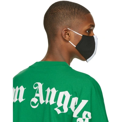 Shop Palm Angels Black & White Classic Track Mask In Black White