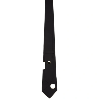 Shop Off-white Black Meteor Cut-out Tie In Black White