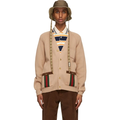 Gucci Reversible Brown Canvas Gg Bucket Hat ModeSens