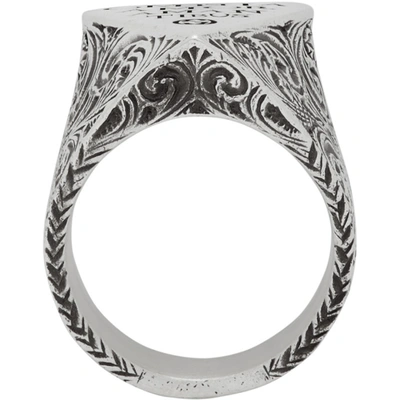 Shop Gucci Silver Heart Ring In 0811 Silver