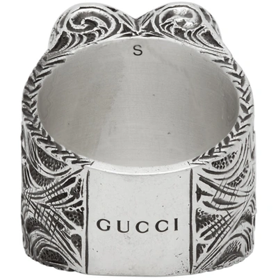 Shop Gucci Silver Heart Ring In 0811 Silver