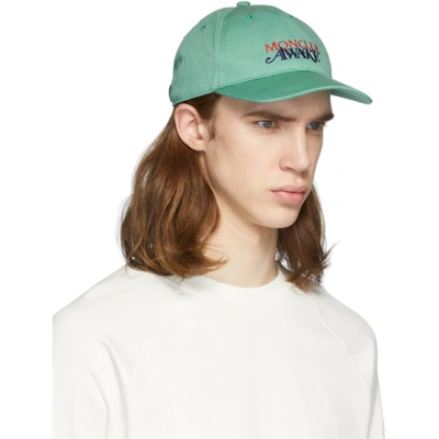 Shop Moncler Genius 2 Moncler 1952 Green Awake Ny Edition Logo Cap In 81b Green