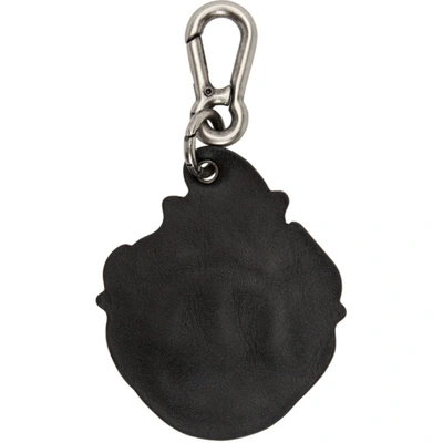 Shop Palm Angels Black Smiley Edition Burning Keychain In Black Yello