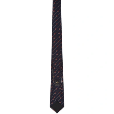 Shop Gucci Blue Silk Gg Tie In 4000 Midblu