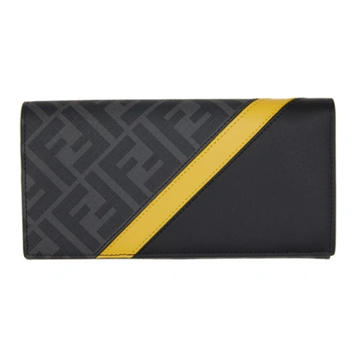 Shop Fendi Black And Yellow Forever  Continental Wallet In F0r2a Multi