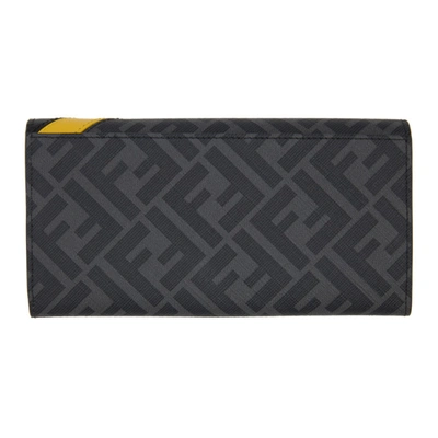 Shop Fendi Black And Yellow Forever  Continental Wallet In F0r2a Multi