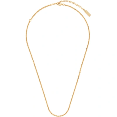 Shop Saint Laurent Gold Chain Necklace In 8030 Gold