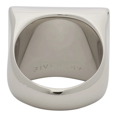 Shop Givenchy Silver 2g Signet Ring In 040-silver