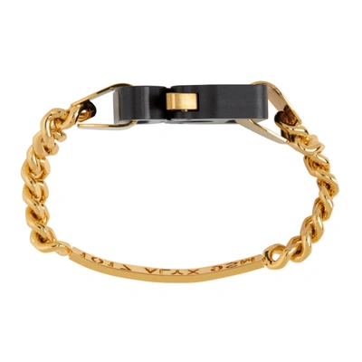 Shop Alyx Gold Buckle Bracelet In Gold Shiny 14539912