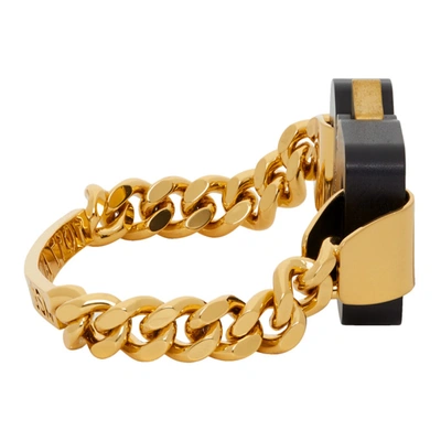 Shop Alyx Gold Buckle Bracelet In Gold Shiny 14539912