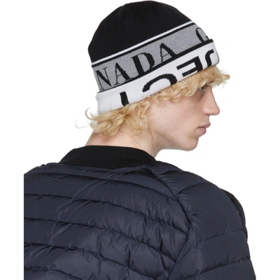 Y/PROJECT 黑色 AND 白色 CANADA GOOSE 联名双面羊毛毛线帽