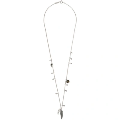 Shop Isabel Marant Silver Pendant Necklace In Silver 08si