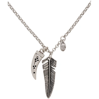 Shop Isabel Marant Silver Pendant Necklace In Silver 08si