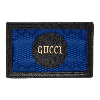 Shop Gucci Blue Off The Grid Card Gg Eco Card Holder In 4267 Orient