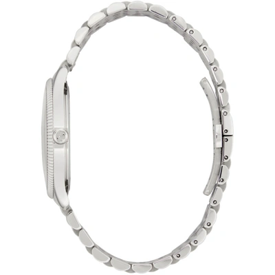 Shop Gucci Silver G-timeless Bee Watch