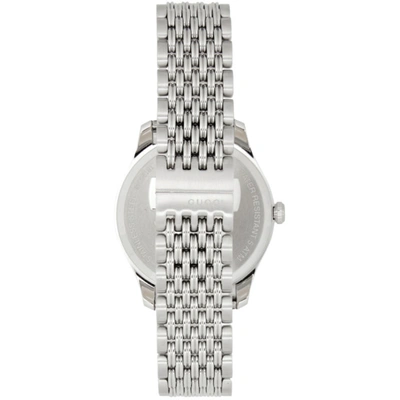 Shop Gucci Silver G-timeless Bee Watch